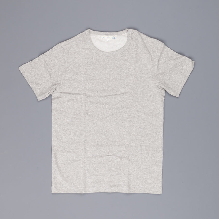 Merz B. Schwanen 215 t shirt 1/4 open sleeve grey melange