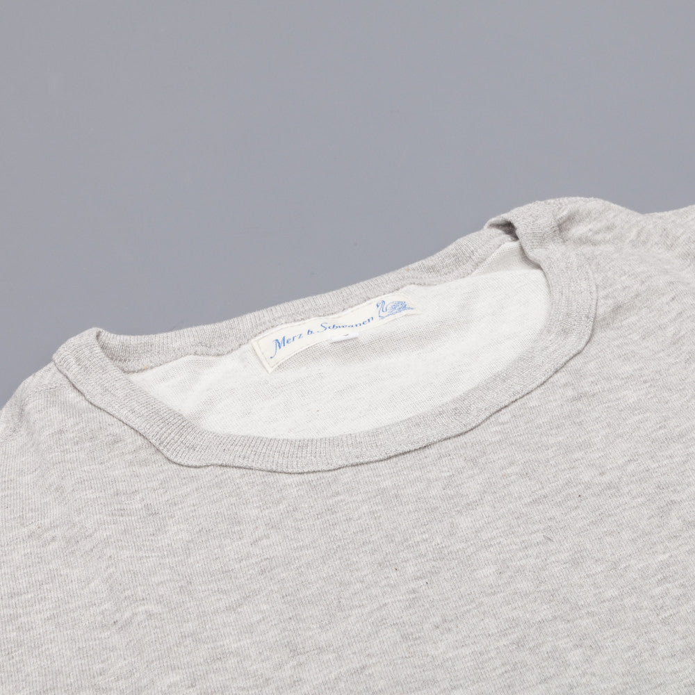Merz B. Schwanen 215 t shirt 1/4 open sleeve grey melange