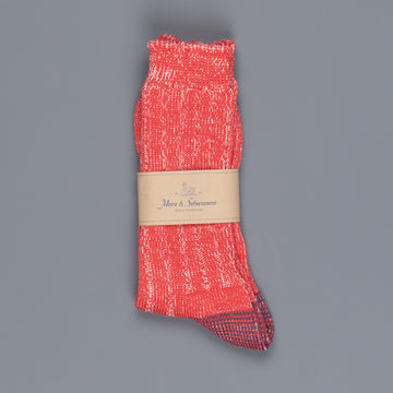 Merz B Schwanen Pre cooked  merino wool socks Red Melange