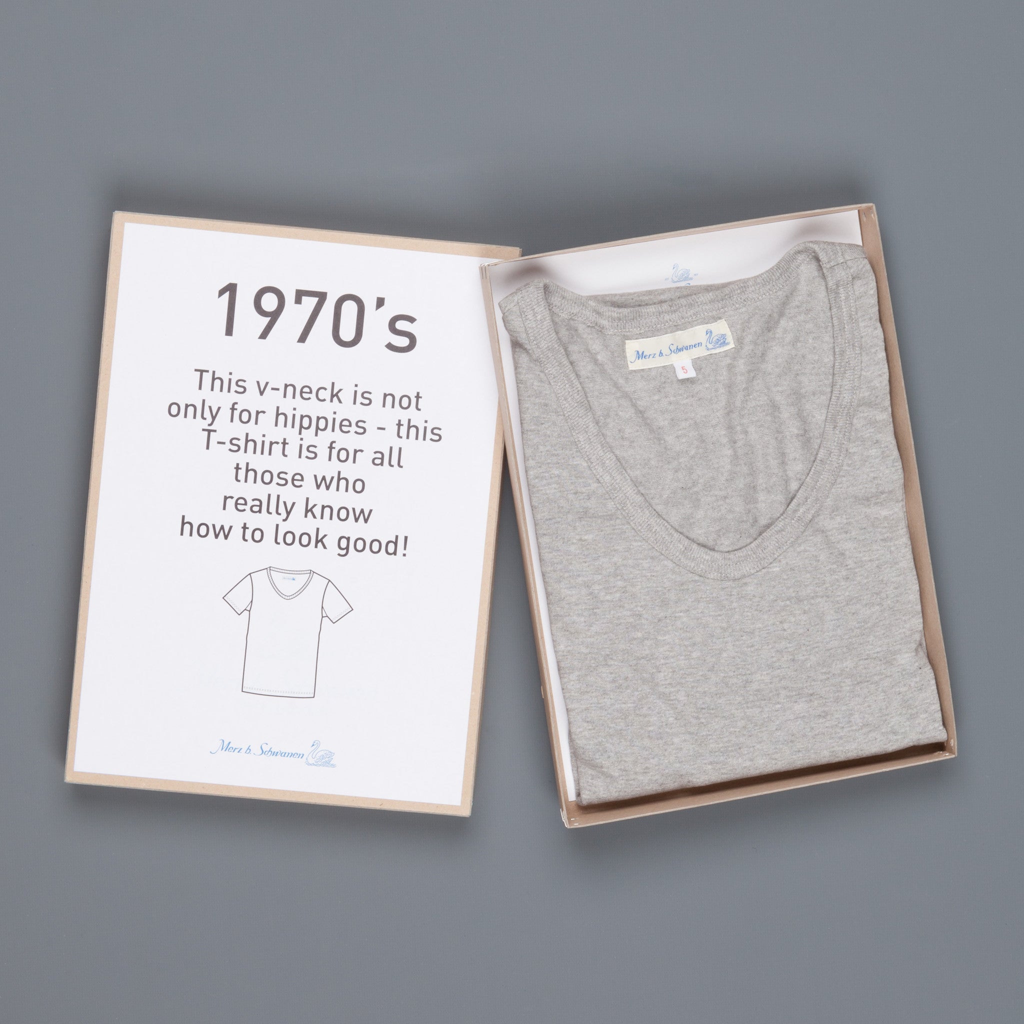 Merz B Schwanen 1970&#39;S Tee Grey Melange