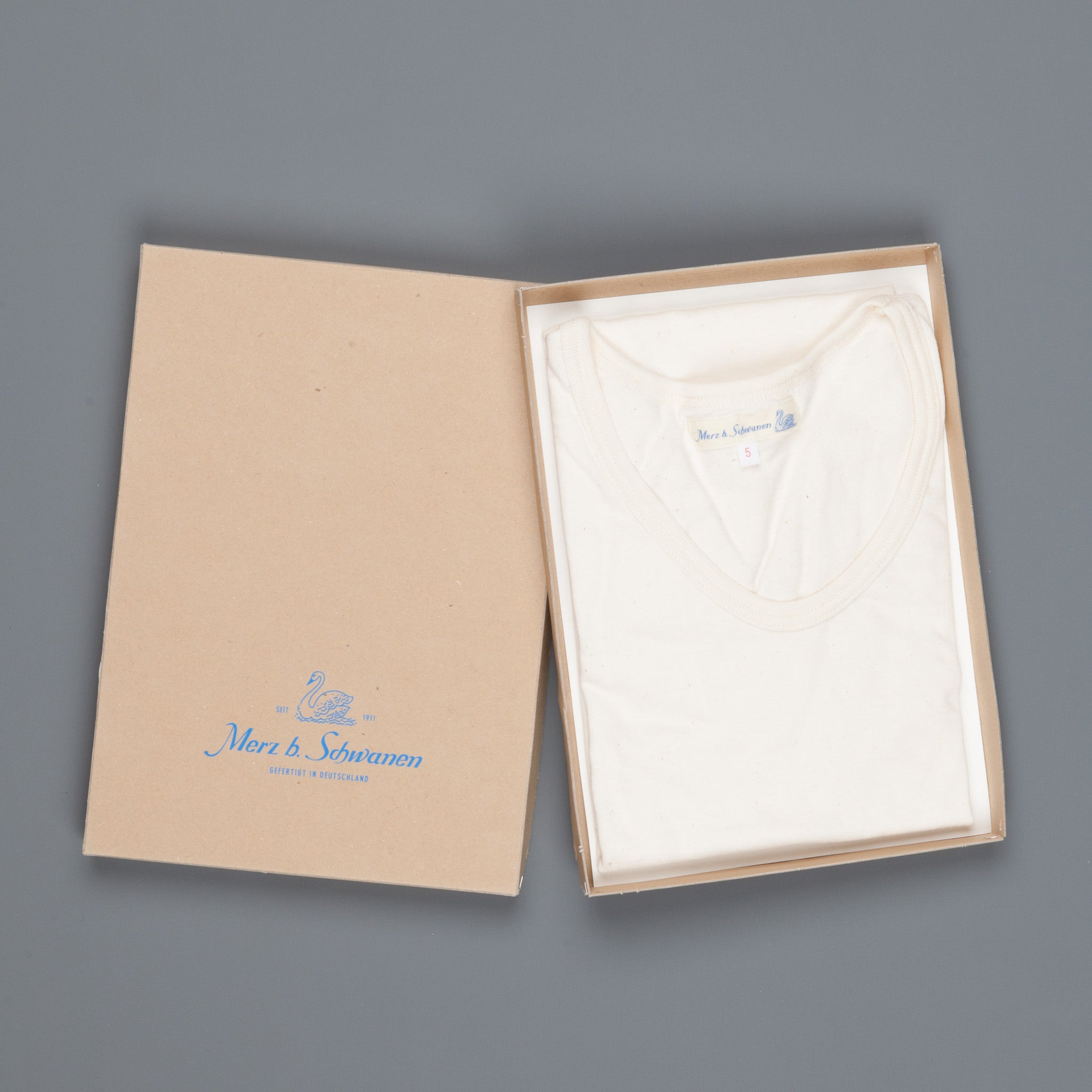 Merz B Schwanen 114V 20&#39;ies V shirt 1 thread maco imit Nature