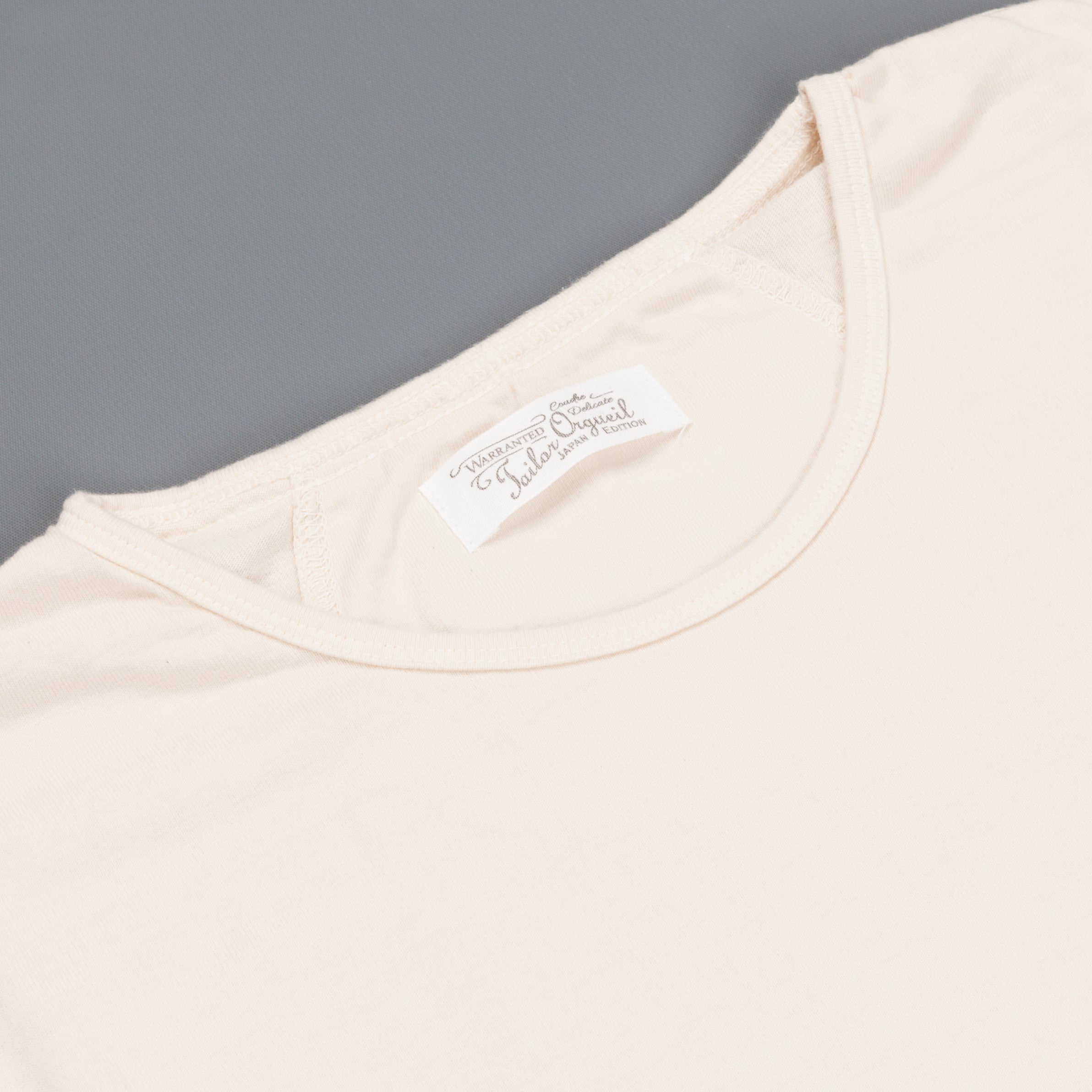 Orgueil OR-9017 Suvin Crew neck tee beige