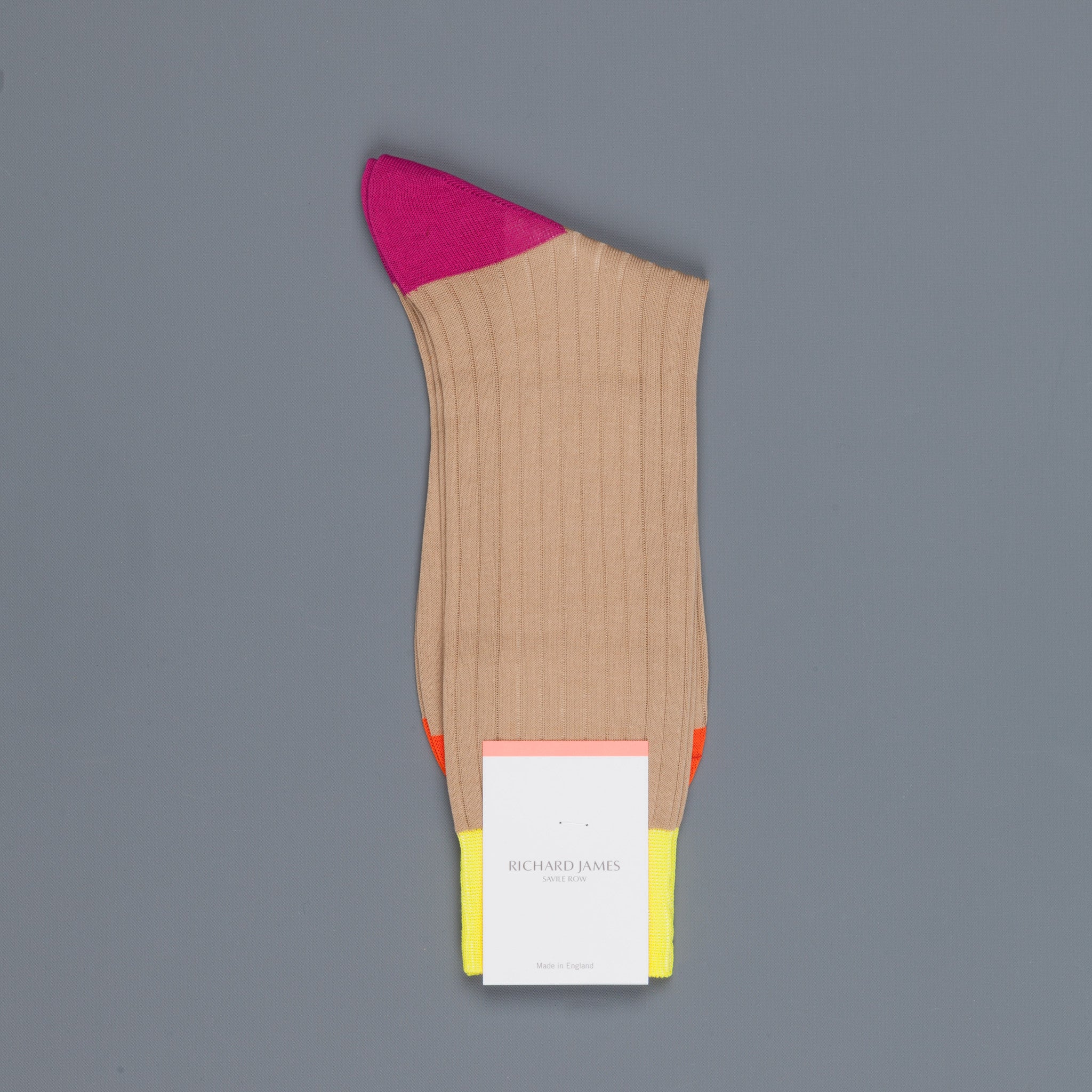 Richard James Trinidad socks in Light Khaki