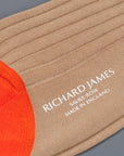 Richard James Trinidad socks in Light Khaki