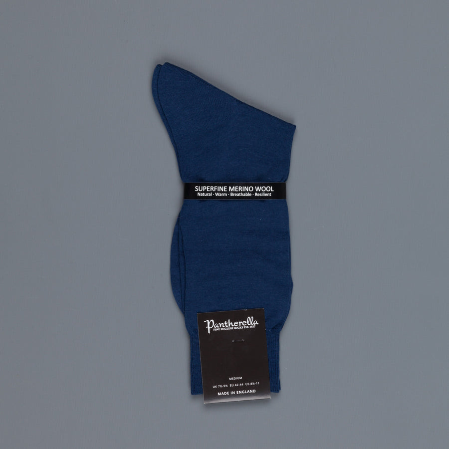 Pantherella Camden Dark Blue Merino Wool