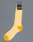 Pantherella Hamada Linen cotton Ochre socks