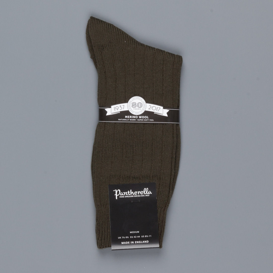 Pantherella Packington Merino wool socks Dark Olive