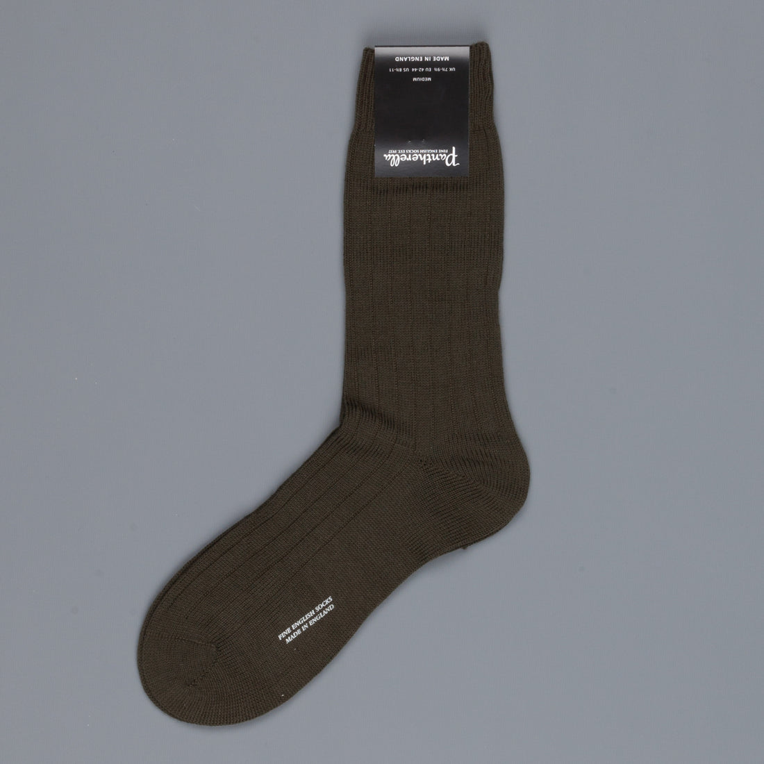 Pantherella Packington Merino wool socks Dark Olive