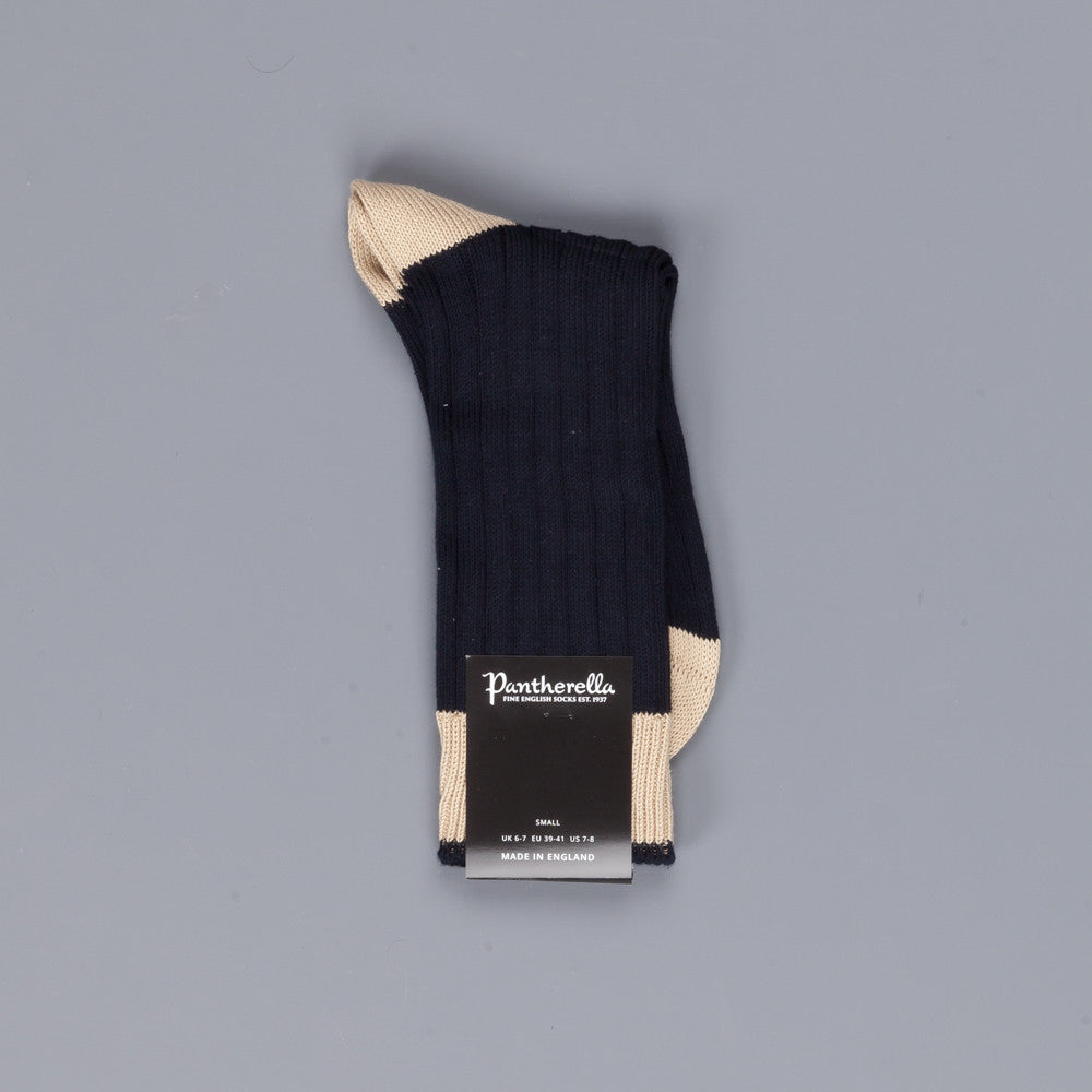 Pantherella Barrow Cotton socks Navy light Khaki