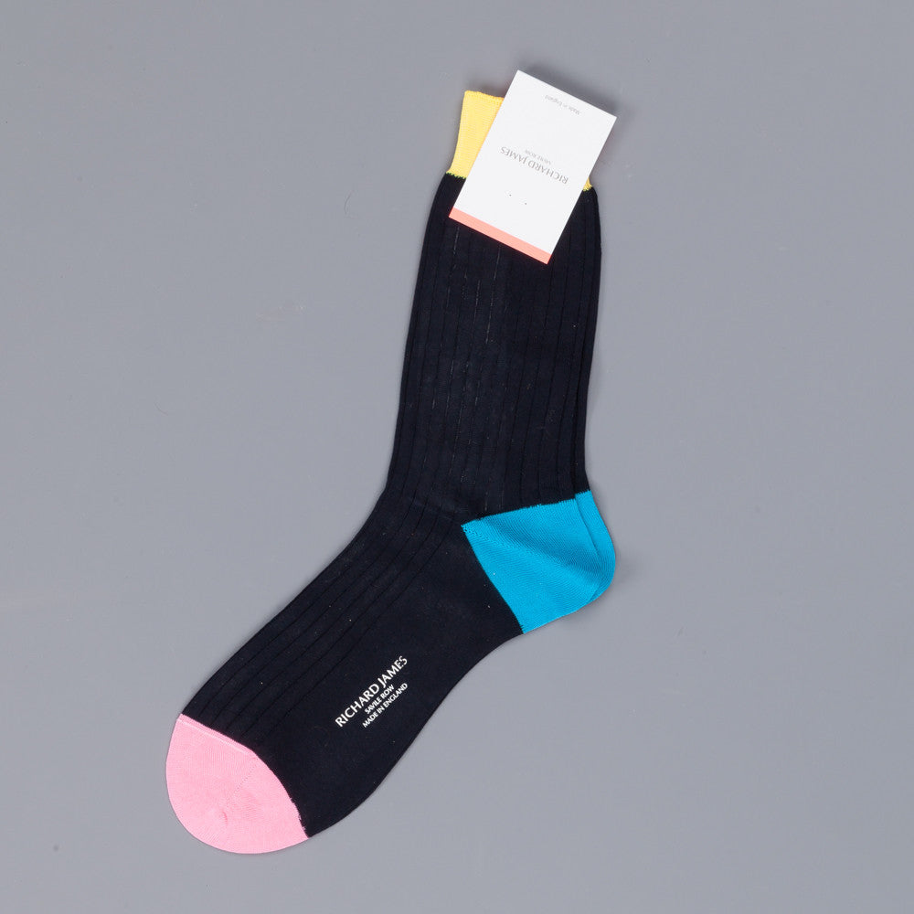 Richard James Berber cotton socks in Navy