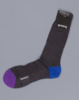 Pantherella Portobello Dark Grey socks in egyptian cotton lisle