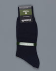 Pantherella Escorial wool ankle high socks Navy