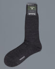 Pantherella Escorial wool ankle high socks Dark Grey
