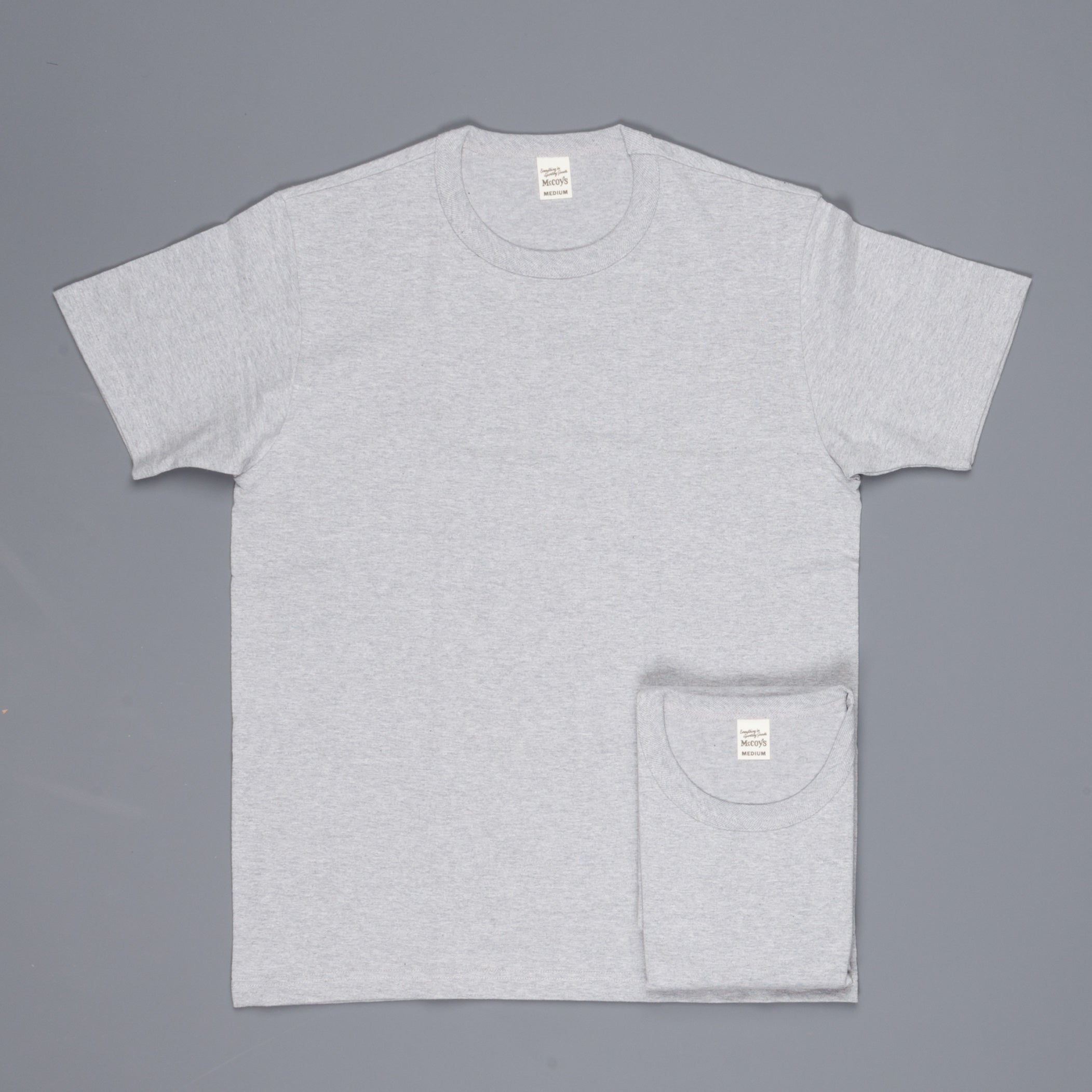 Real McCoy&#39;s 2 pack crew neck tee grey