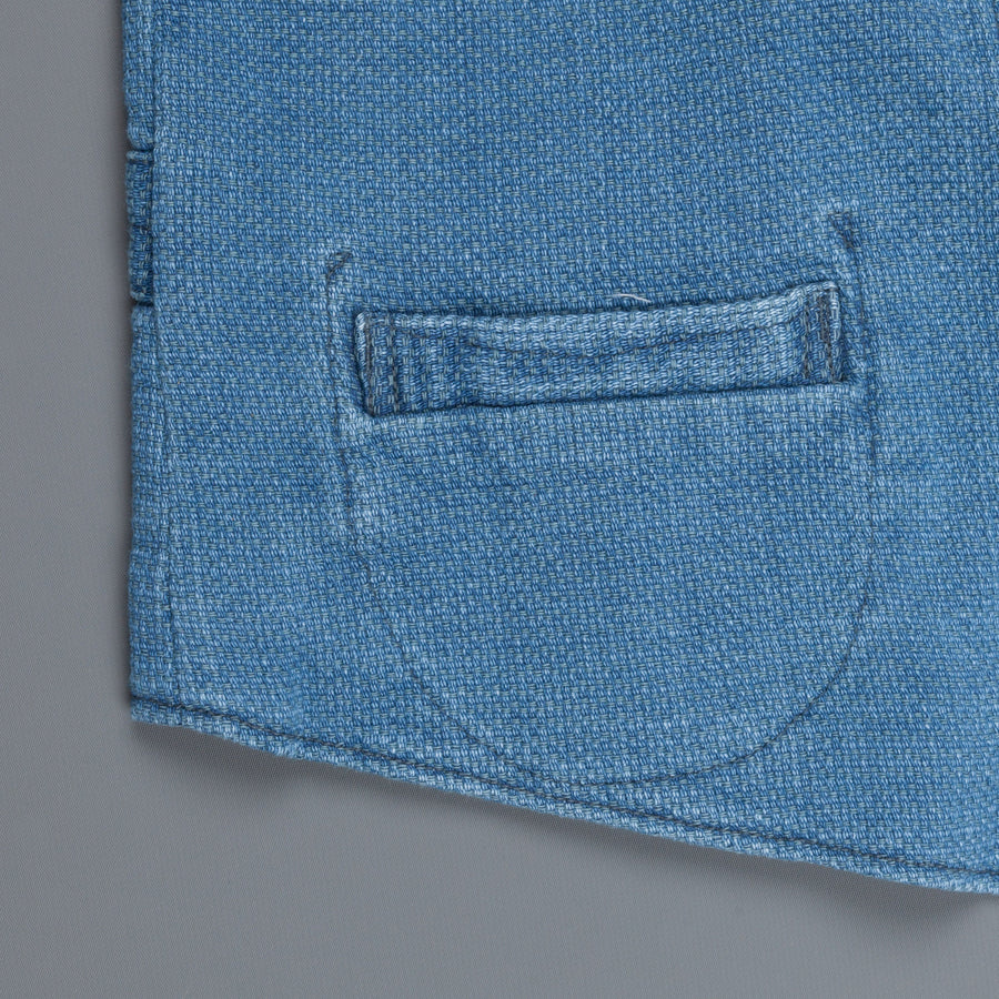 Studio D'Artisan indigo dyed waistcoat model 4413U