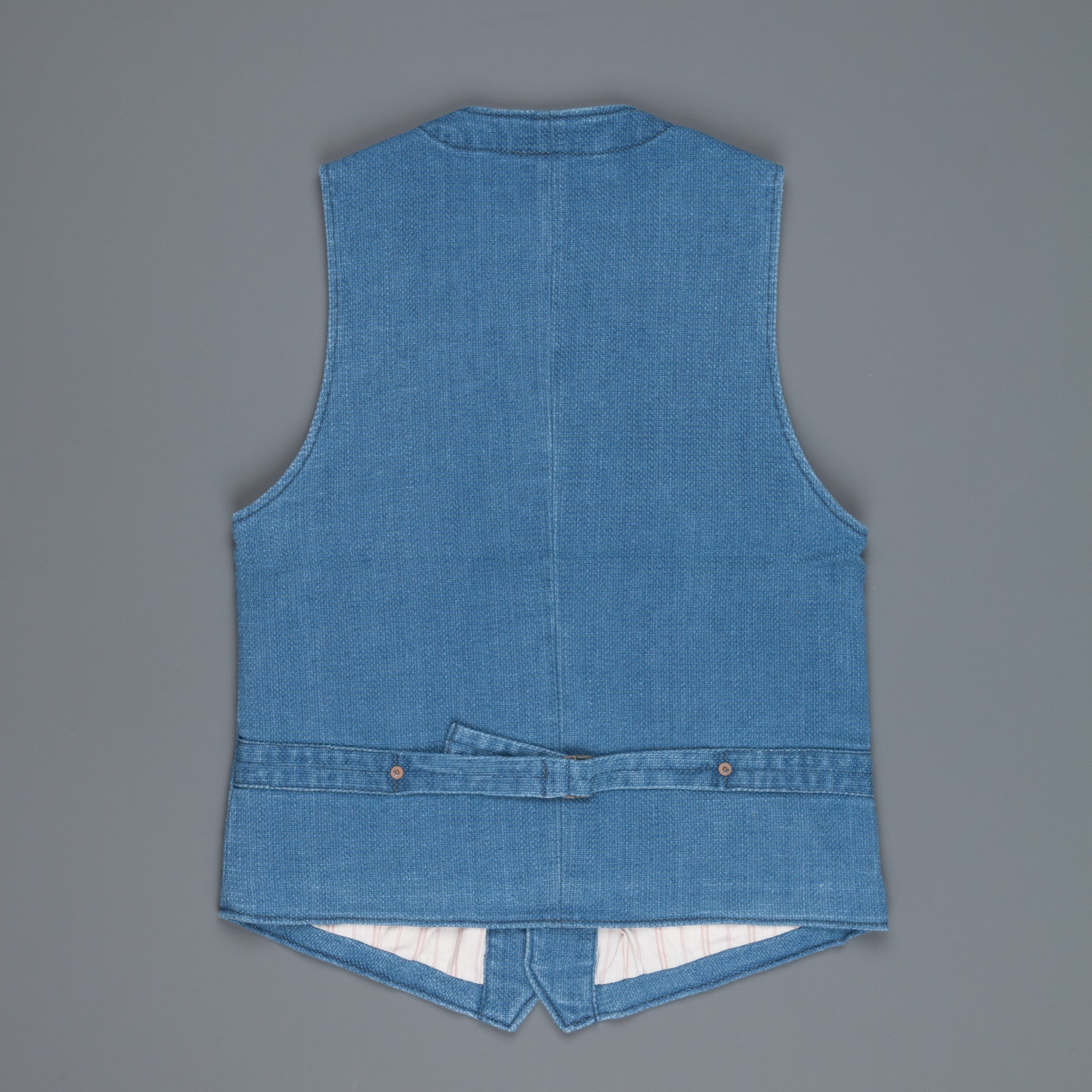 Studio D&#39;Artisan indigo dyed waistcoat model 4413U