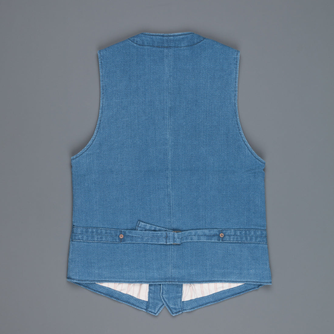 Studio D'Artisan indigo dyed waistcoat model 4413U