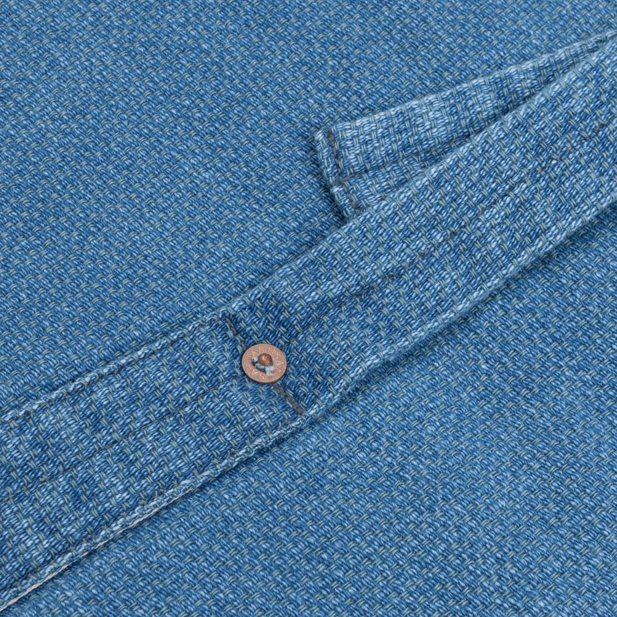 Studio D&#39;Artisan indigo dyed waistcoat model 4413U