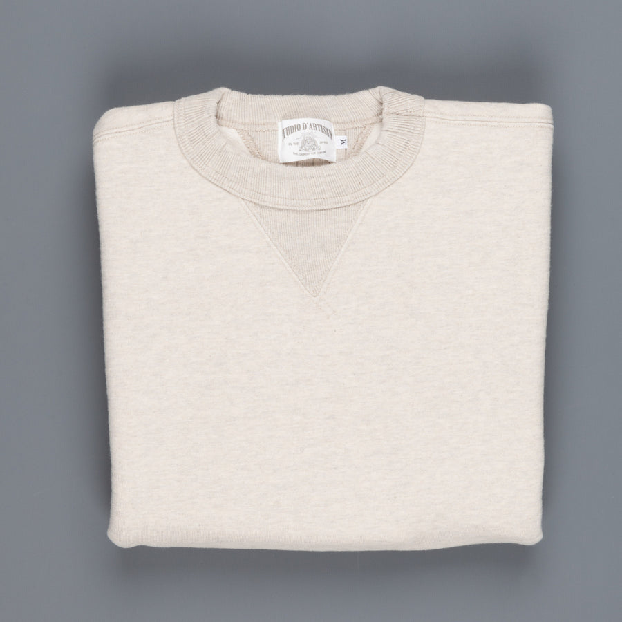 Studio d'Artisan model 9780 loopwheel back raised sweat shirt Oatmeal
