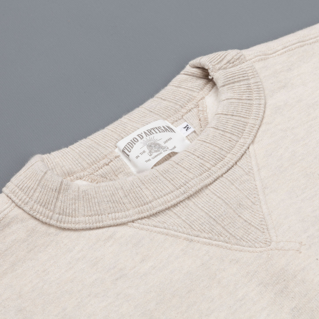 Studio d'Artisan model 9780 loopwheel back raised sweat shirt Oatmeal