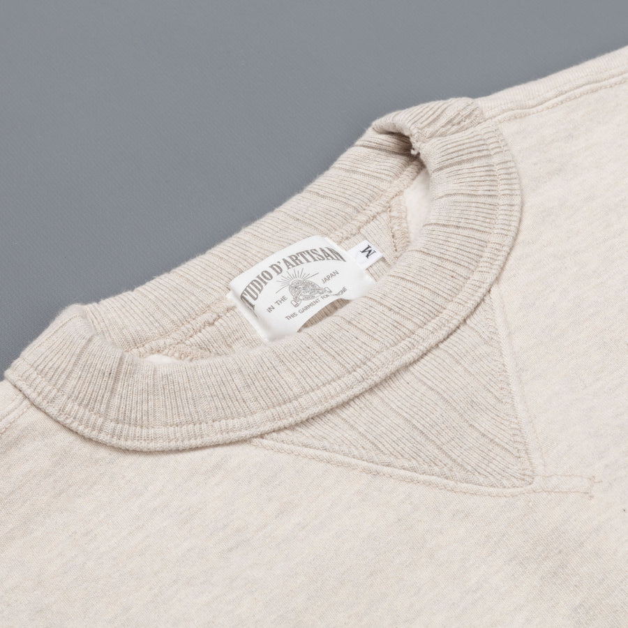 Studio d'Artisan model 9780 loopwheel back raised sweat shirt Oatmeal