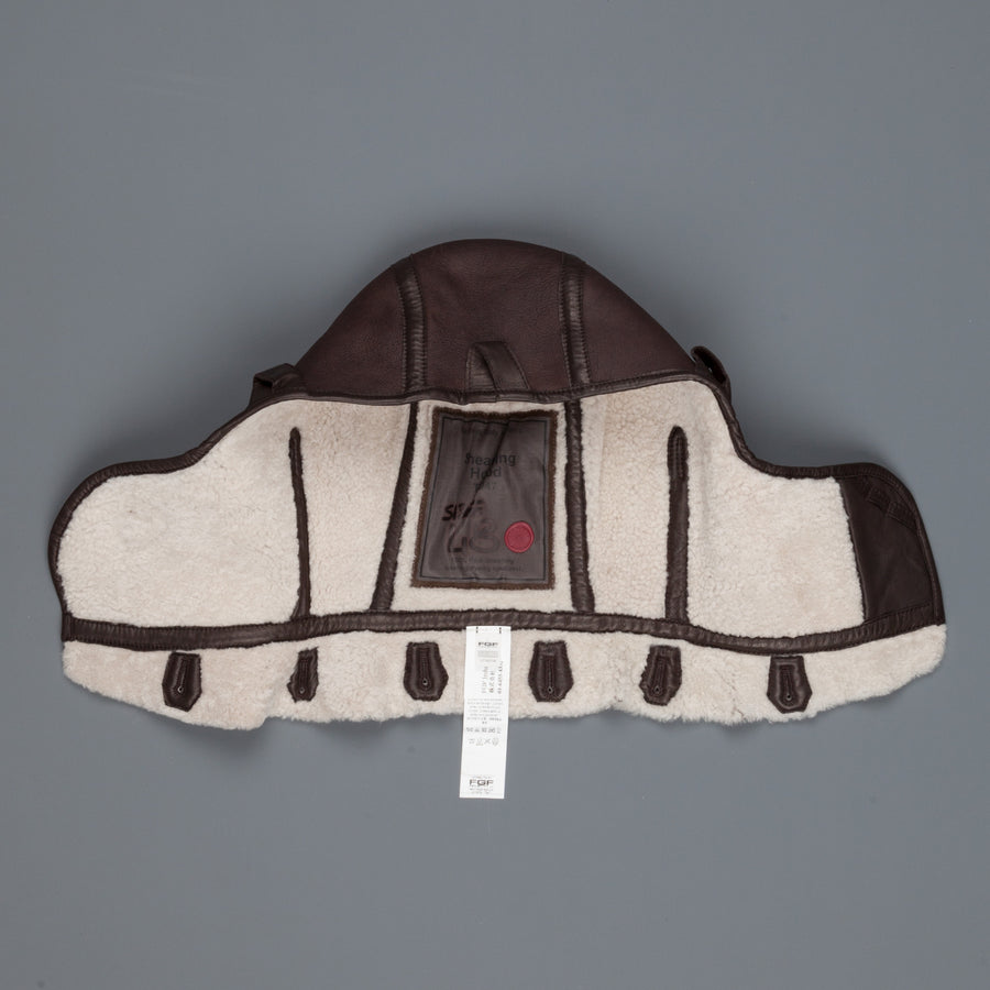 Ten C shearling hood Bianco Garza