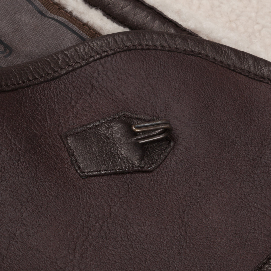 Ten C shearling hood Bianco Garza