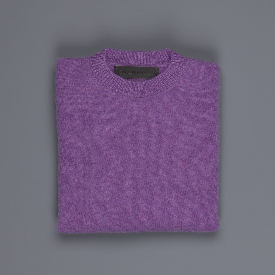 The Elder Statesman  @ Frans Boone Cashmere Simple Crew Unisex sweater Amethyst