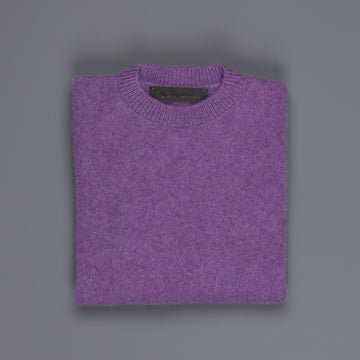 The Elder Statesman  @ Frans Boone Cashmere Simple Crew Unisex sweater Amethyst