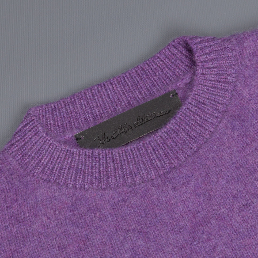 The Elder Statesman  @ Frans Boone Cashmere Simple Crew Unisex sweater Amethyst