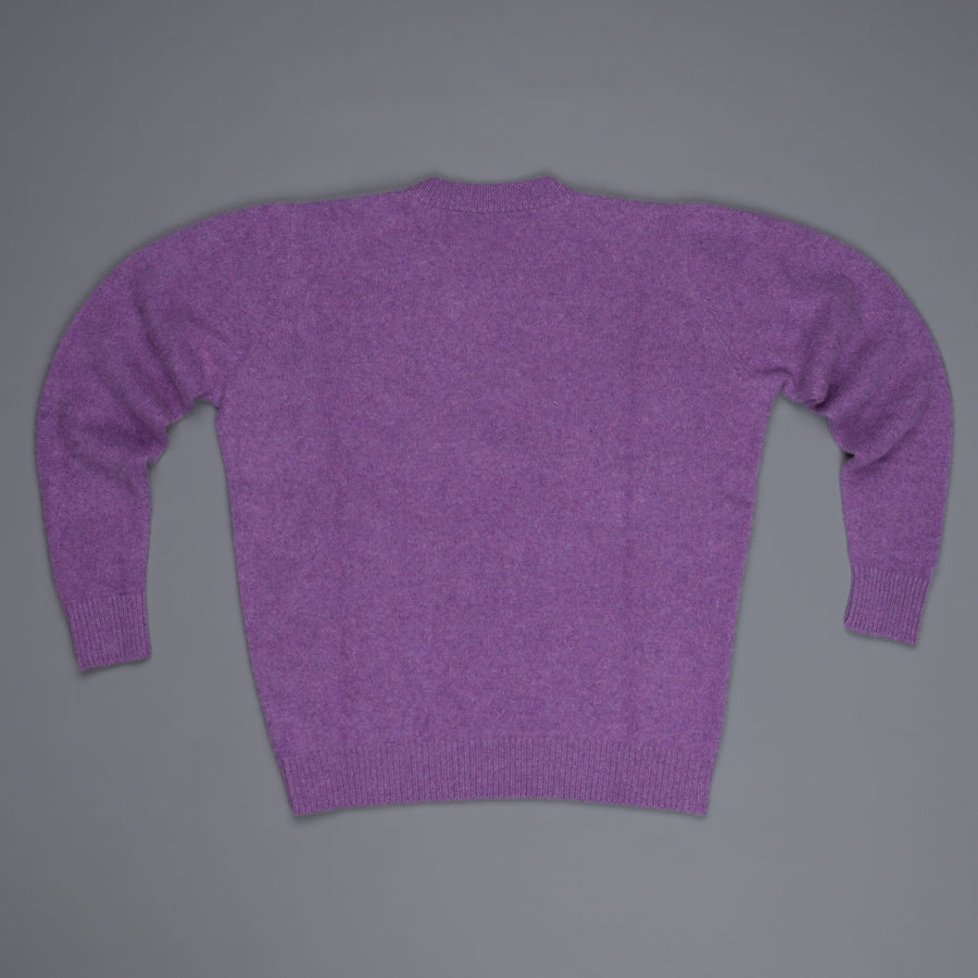 The Elder Statesman  @ Frans Boone Cashmere Simple Crew Unisex sweater Amethyst
