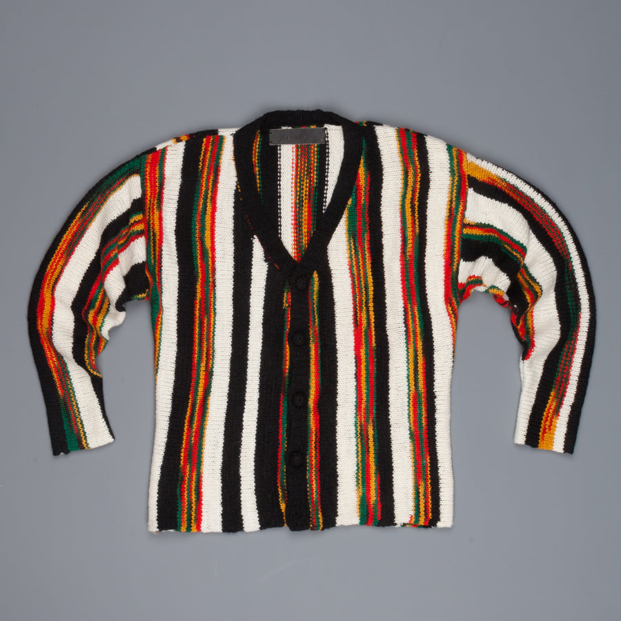 The Elder Statesman 100% Cashmere Rolo Cardigan Rasta