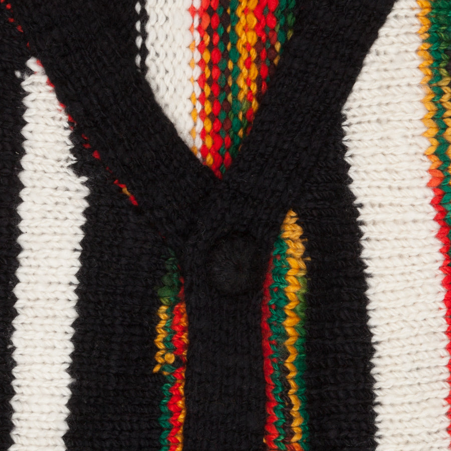 The Elder Statesman 100% Cashmere Rolo Cardigan Rasta