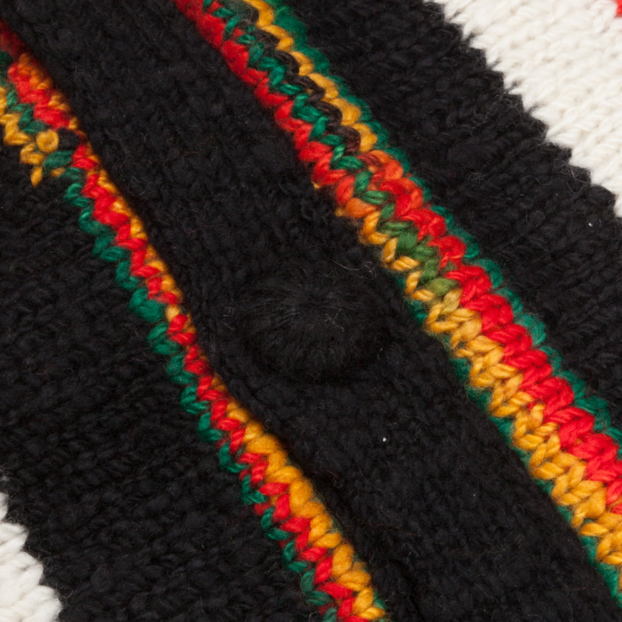 The Elder Statesman 100% Cashmere Rolo Cardigan Rasta
