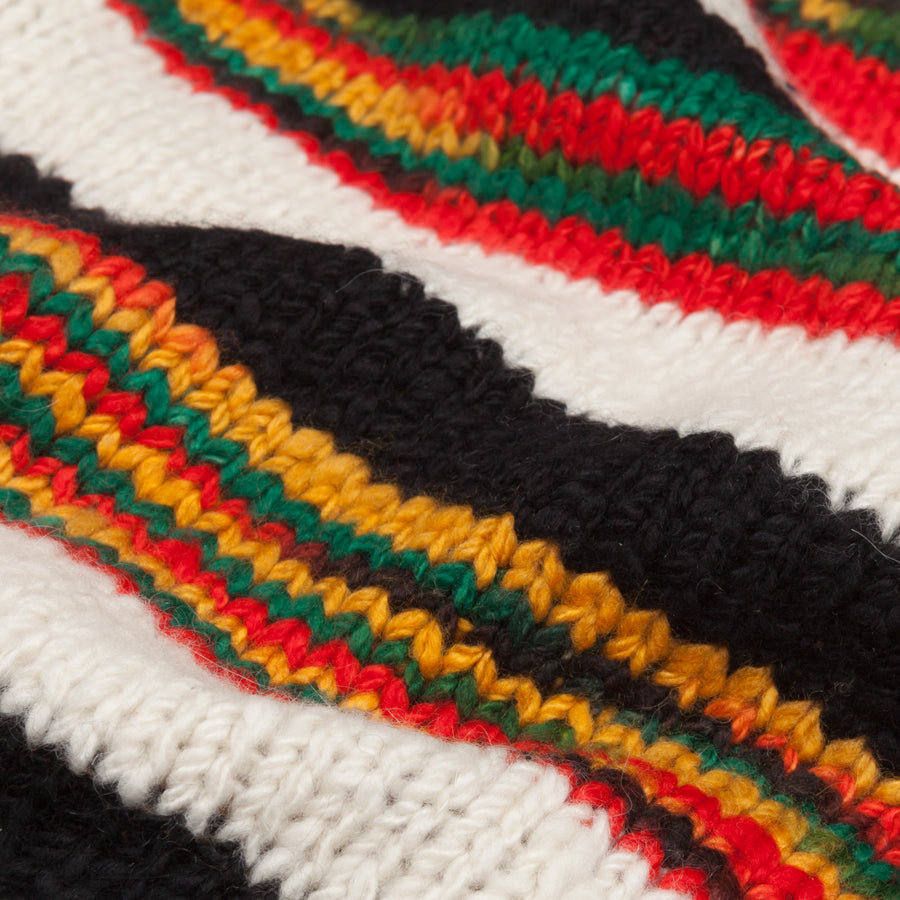 The Elder Statesman 100% Cashmere Rolo Cardigan Rasta