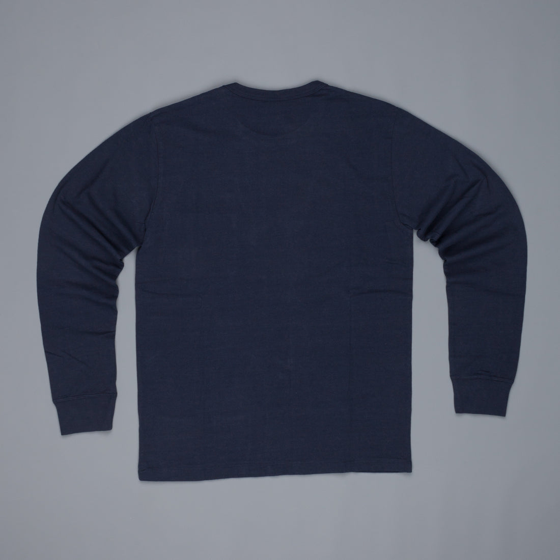 Velva Sheen Recycled Cotton Longsleeve Crew Neck Tee Navy