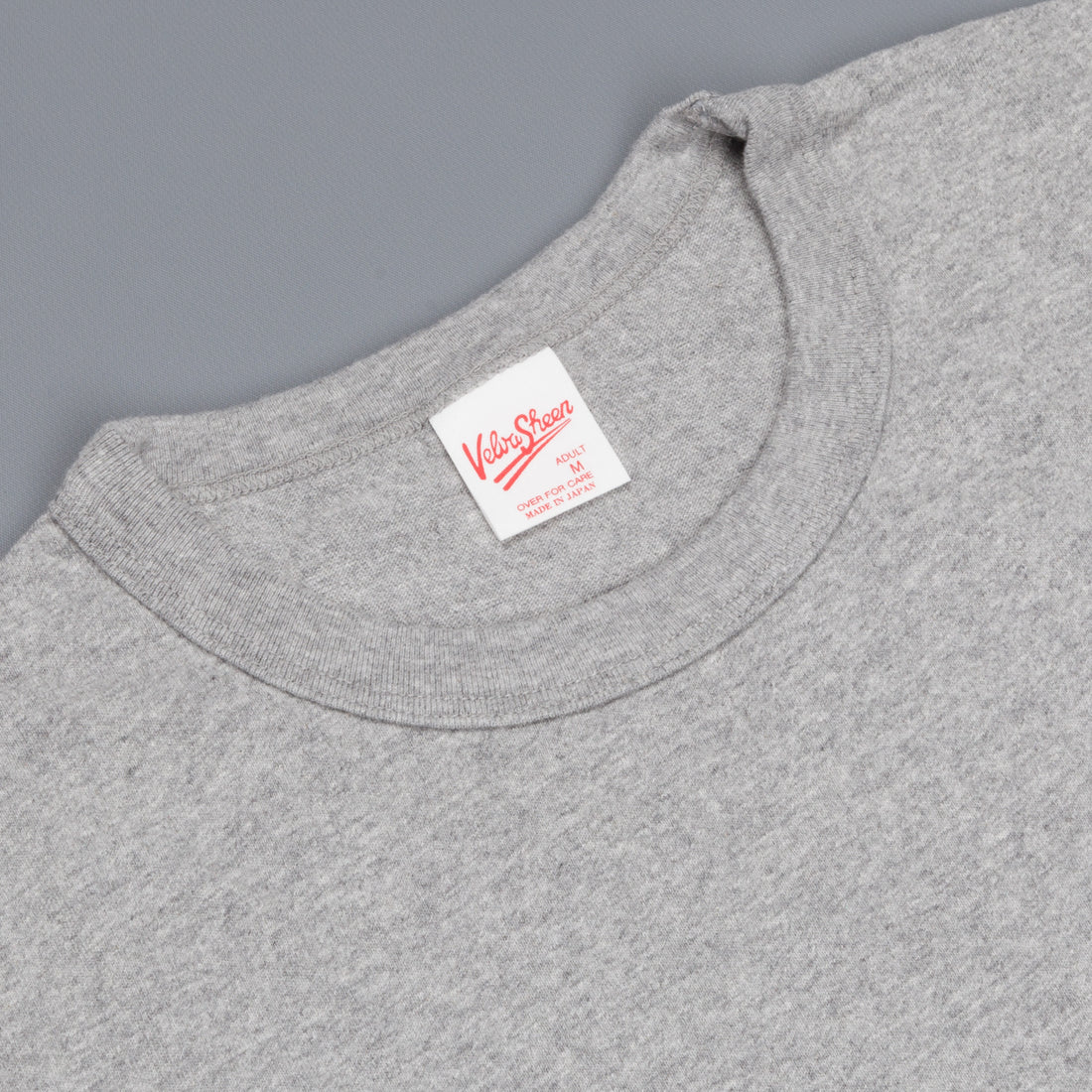 Velva Sheen Recycled Cotton Longsleeve Crew Neck Tee Heather Grey