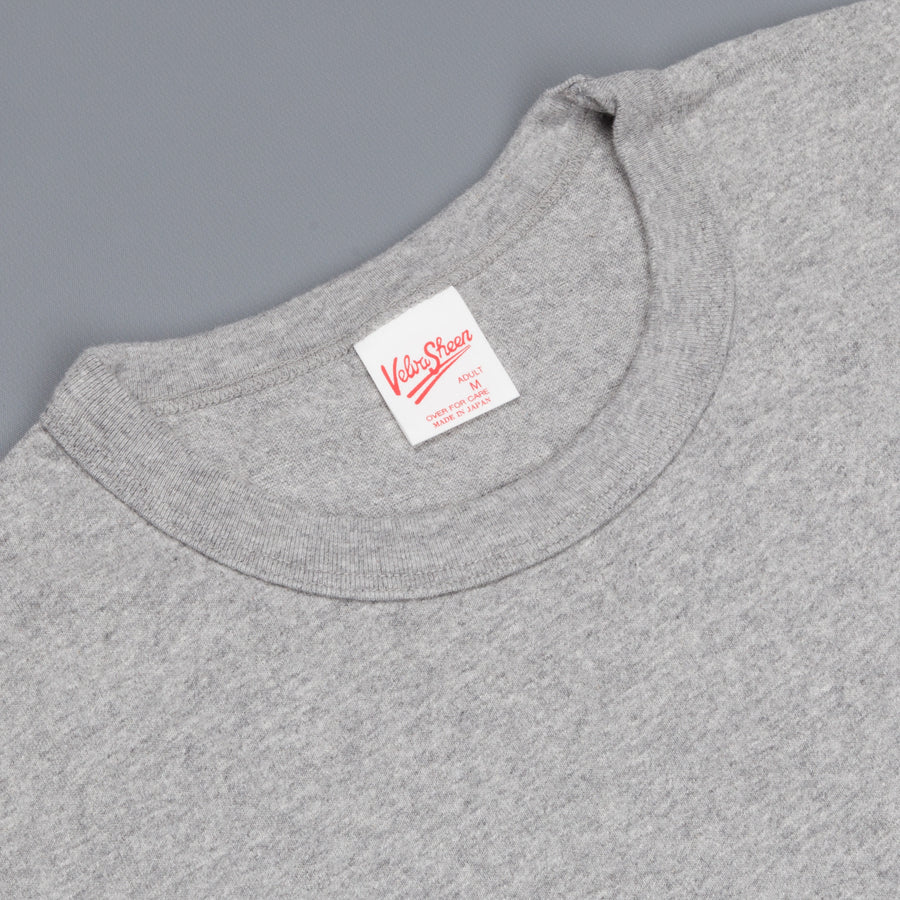 Velva Sheen Recycled Cotton Longsleeve Crew Neck Tee Heather Grey