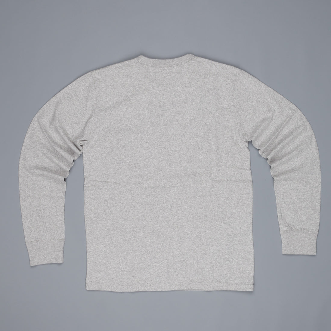 Velva Sheen Recycled Cotton Longsleeve Crew Neck Tee Heather Grey