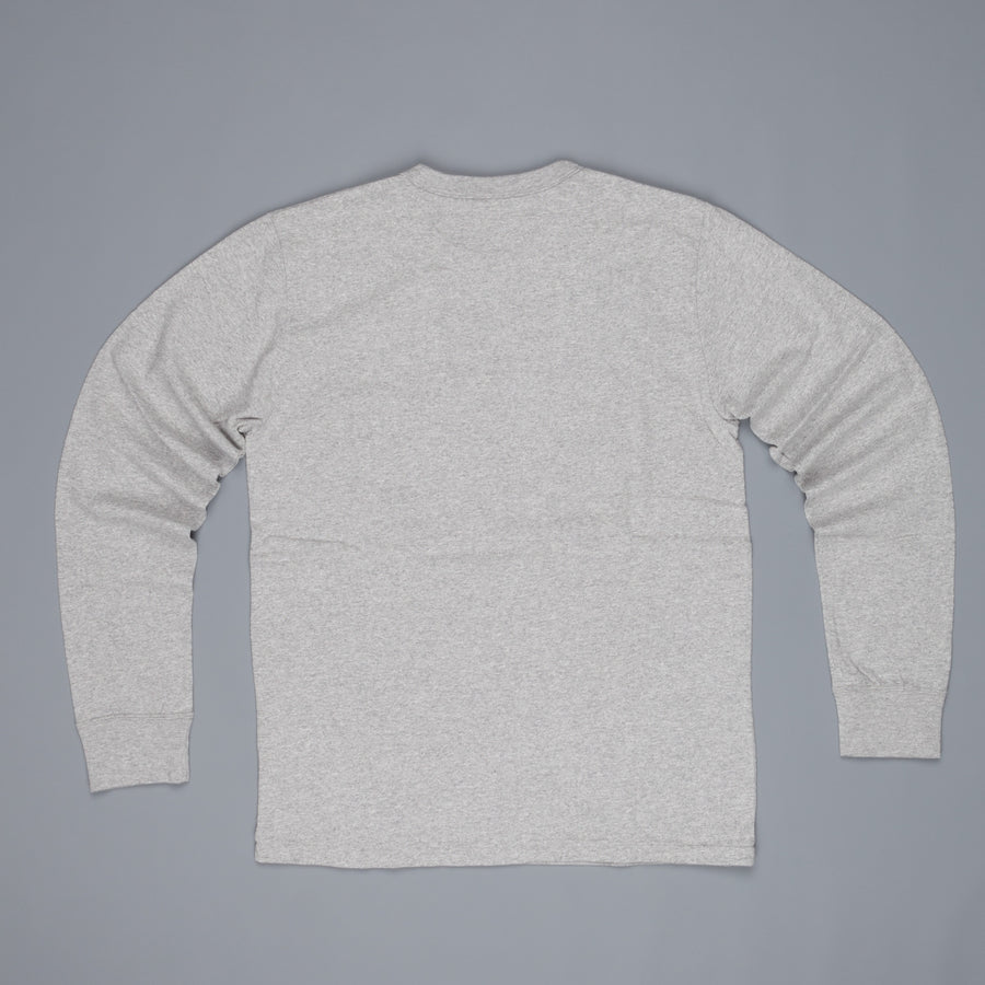 Velva Sheen Recycled Cotton Longsleeve Crew Neck Tee Heather Grey