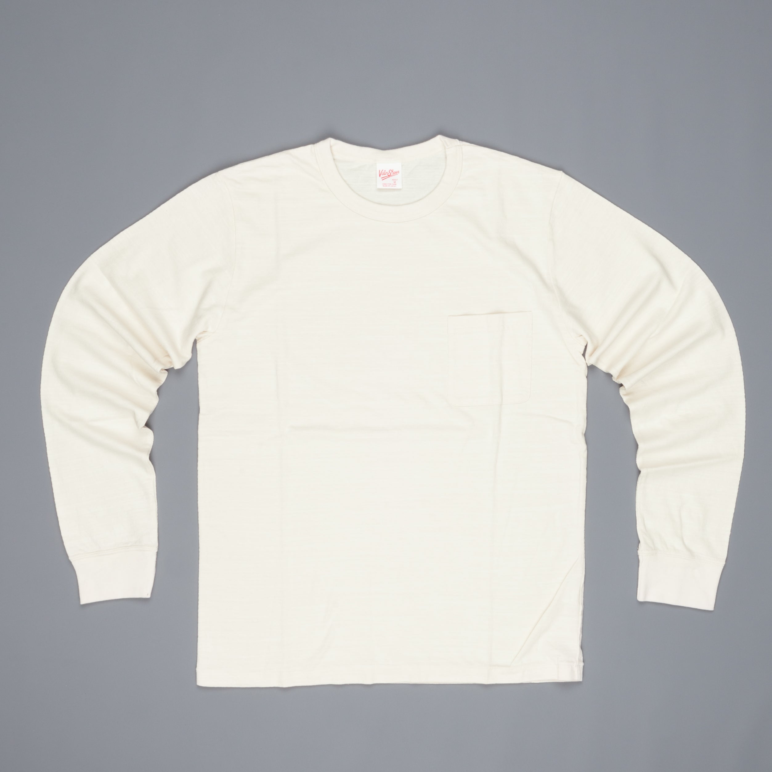 Velva Sheen Recycled Cotton Longsleeve Crew Neck Tee Oatmeal