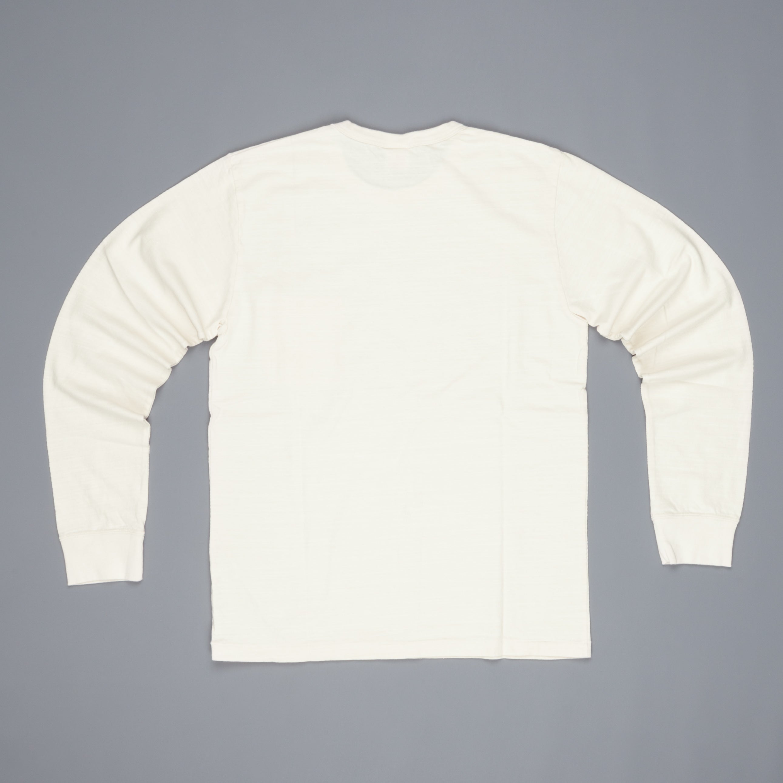 Velva Sheen Recycled Cotton Longsleeve Crew Neck Tee Oatmeal
