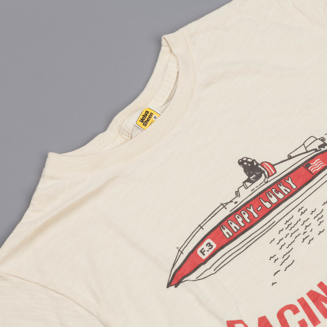 Velva Sheen shortsleeve Racing team tee ivory