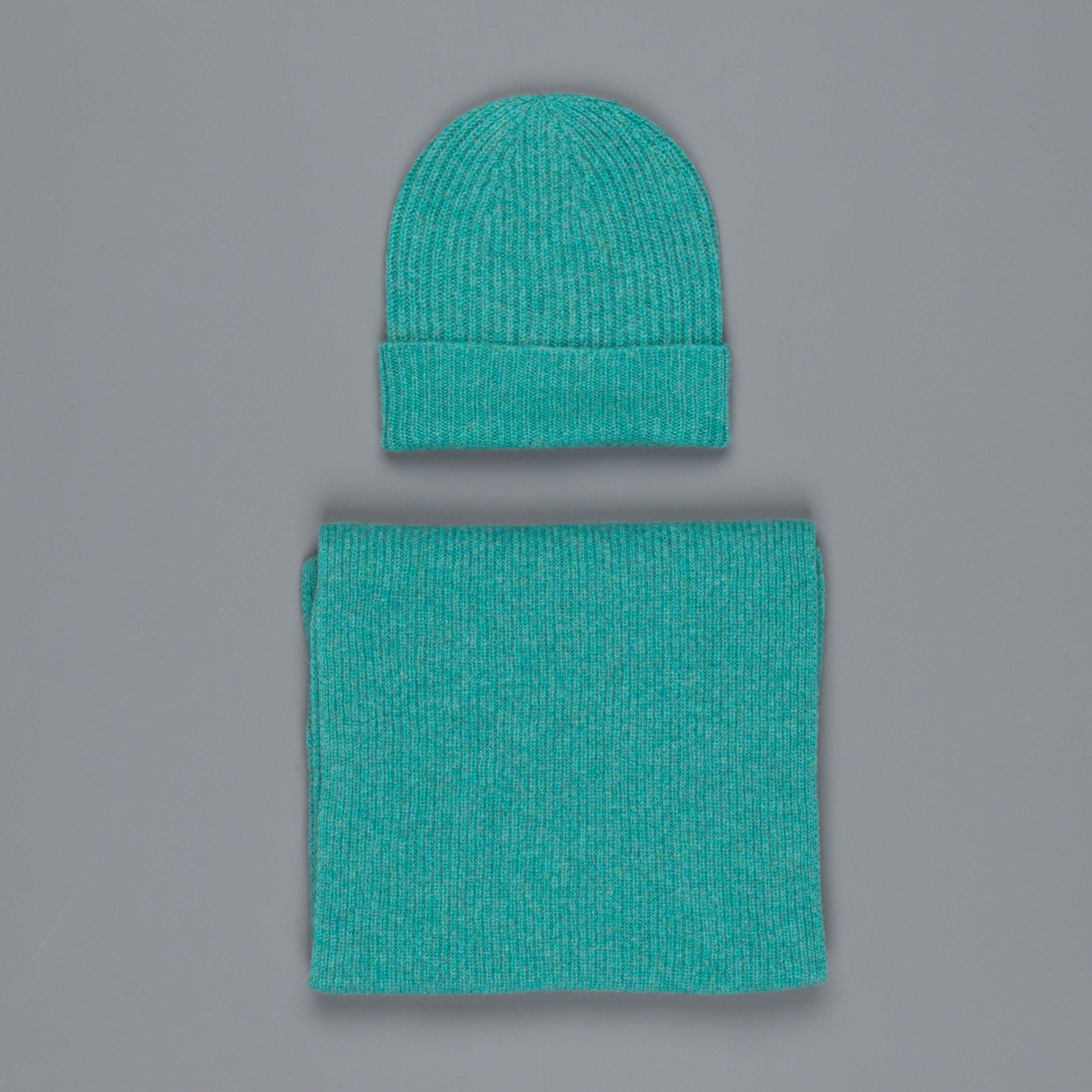 William Lockie Cashmere Ribbed Hat And Scarf Set Paisley