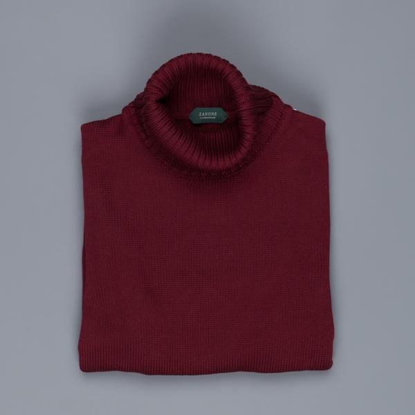 Zanone DV Turtle Neck Bordeaux