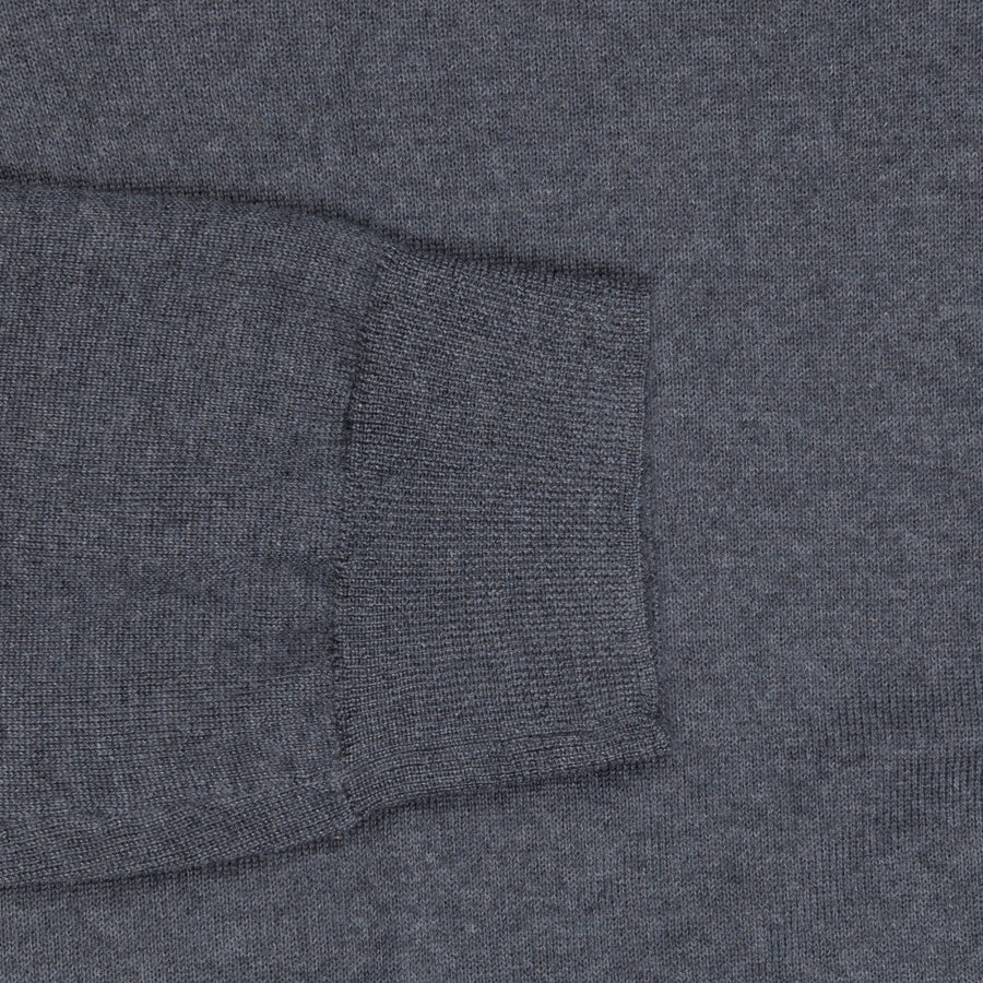 Zanone Cashmere Polo Dark Grey