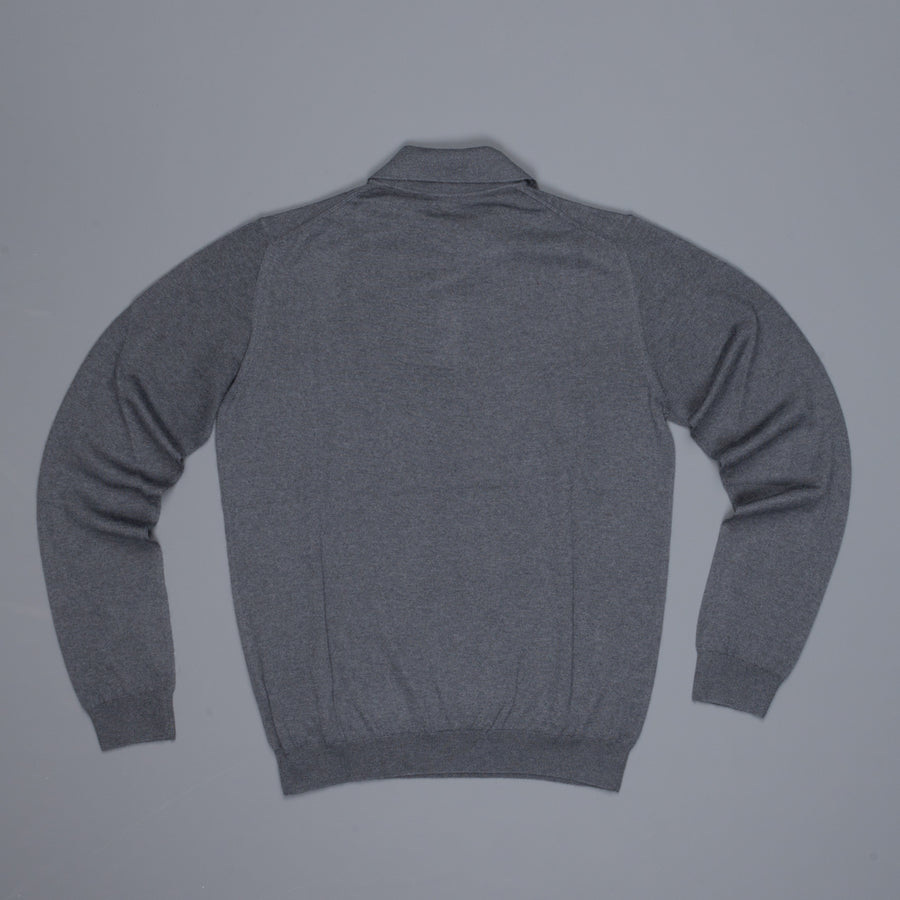 Zanone Cashmere Polo Dark Grey