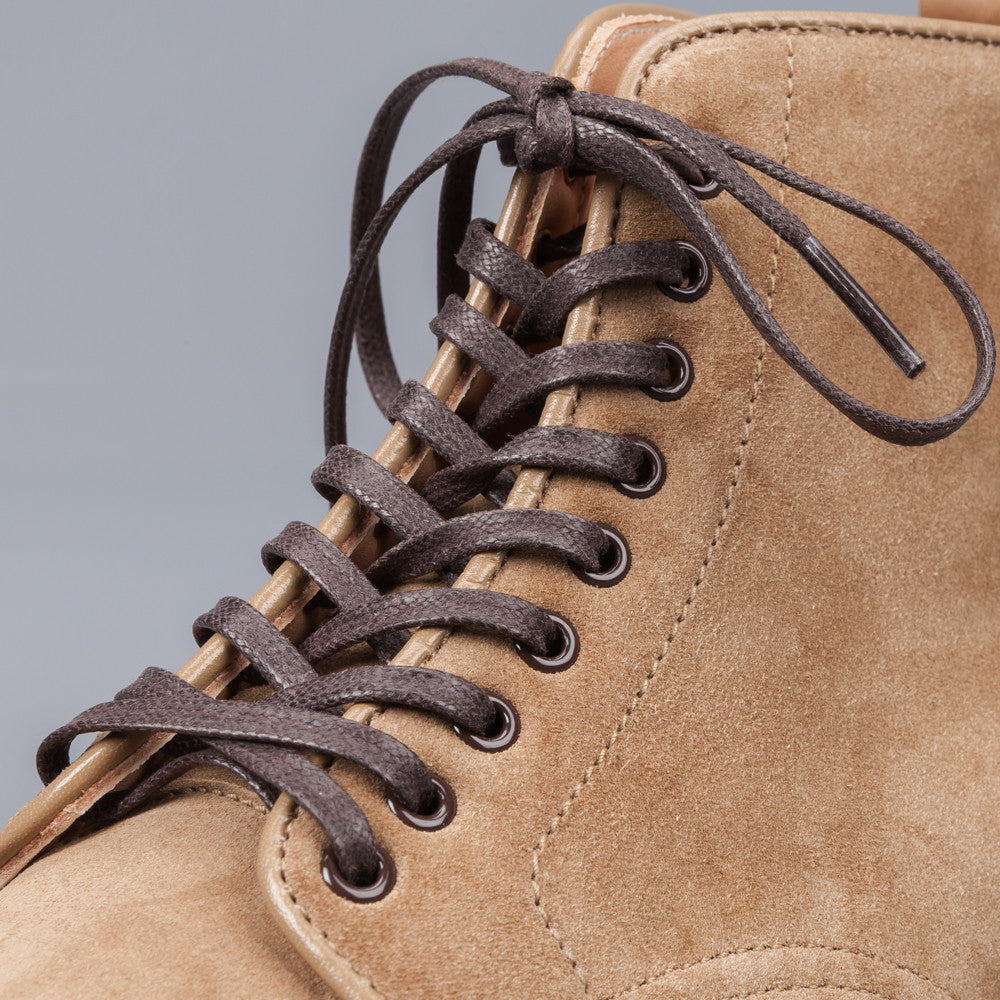 Alden Tan suede plain toe boot on crepe