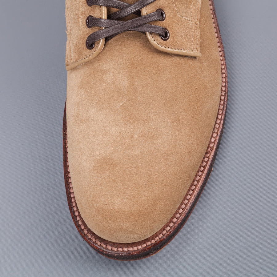 Alden Tan suede plain toe boot on crepe