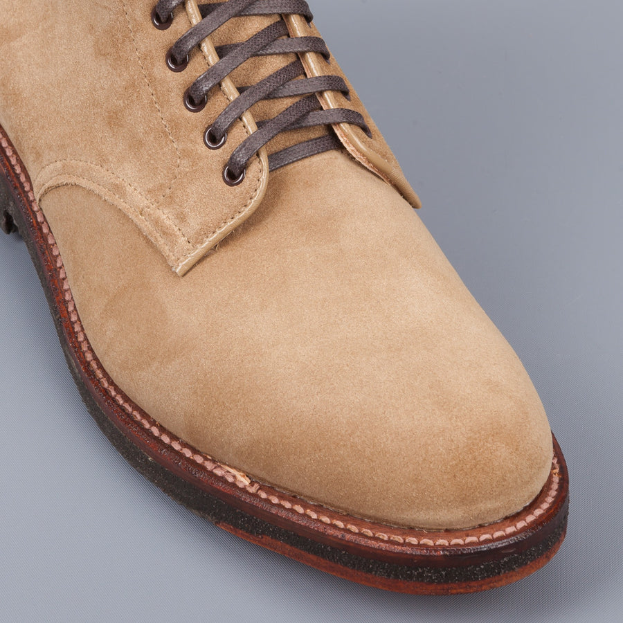 Alden Tan suede plain toe boot on crepe